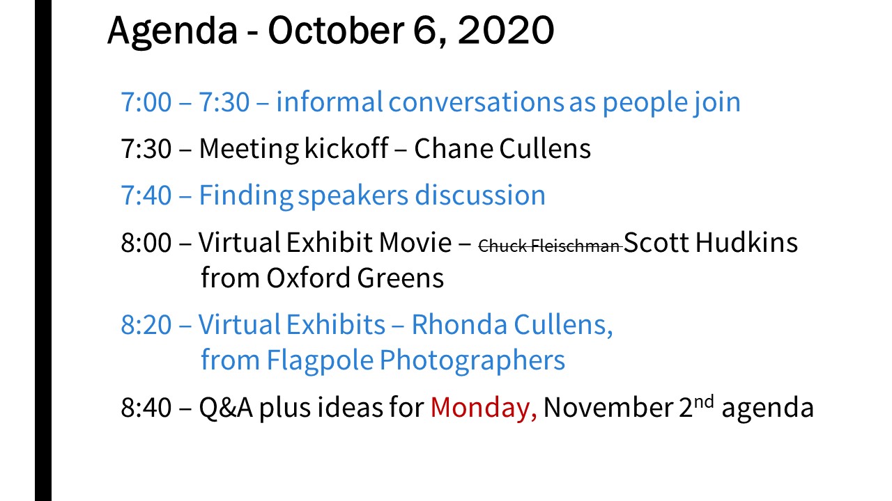 Meeting Minutes – Oct 6, 2020