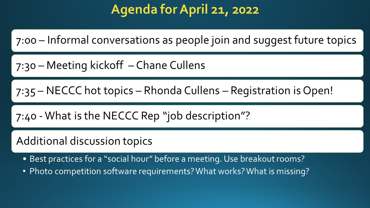 Meeting Minutes – Apr 21, 2022