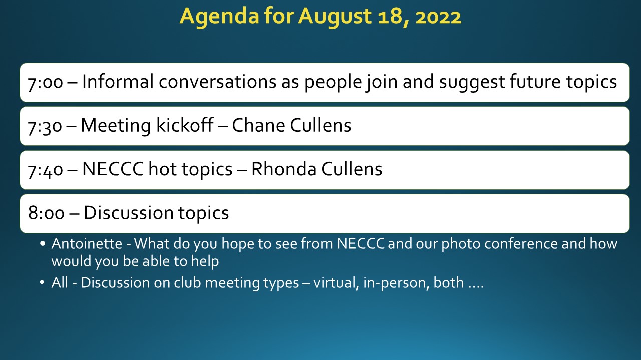 Meeting Minutes – August 18, 2022